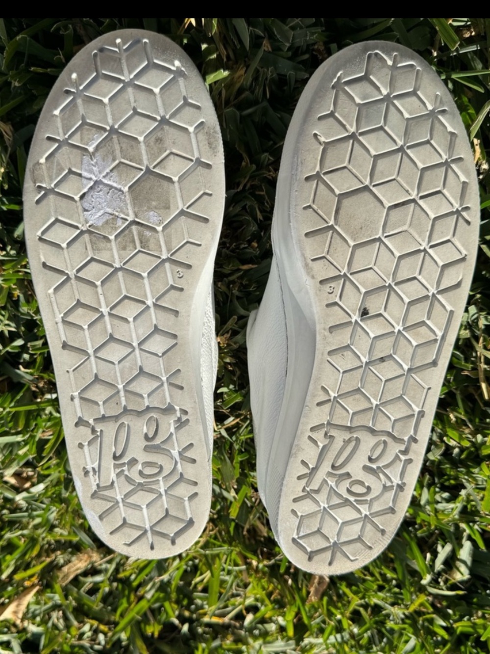 PAUL GREEN White Leather sneakers floral detail on back UK 3 US 5.5 gently used - Picture 14 of 14